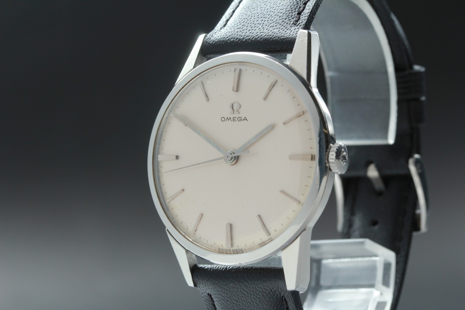 [N MINT] OH Vintage OMEGA Cal. 285 Ref.14732-1-SC Silver Dial Manual Men's Watch image 3