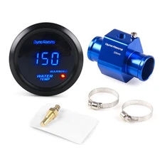 2" 52mm Digital Water Temp Gauge Meter w/28mm Joint Pipe Sensor Adapter 1/8NPT
