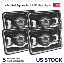 4x Fit 77-1981 Pontiac Firebird 4x6 Led Headlight Hi-lo Beam Super Bright
