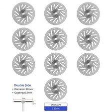 10Pcs Dental Diamond Disc Wheel Porcelain Teeth Cutting Polishing Discs/Mandrel