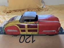 Vintage Wyandotte 1940's' Woodie Tin Toy Convertible Hard Top Car, USA