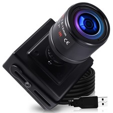 USB Camera with Zoom Lens 2.8-12mm Manual Focus Webcam, 1.3MP Low Illuminatio...