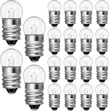 20 Pieces Miniature Screw Tiny Light Bulbs Replacement E10 Mini Light Bulbs E10