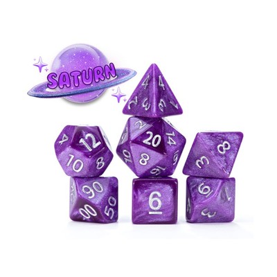 Gate Keeper Dice & Supplies Poly Set - Saturn (7) New