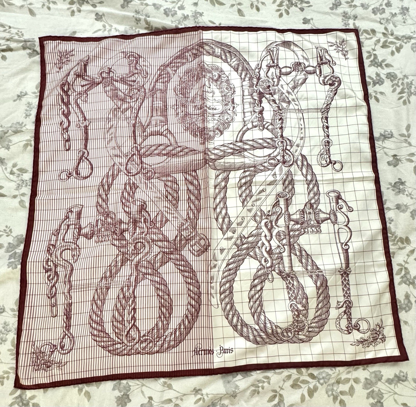 Hermes Carré 90 Silk Scarf “ Della Cavalleria” Authentic