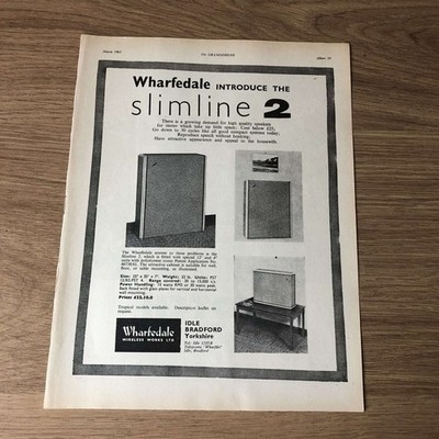 GRAM186 MAGAZINE ADVERT 11X8 WHARFEDALE SLIMLINE 2
