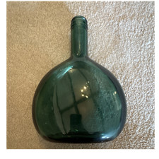 Green Glass Decanter Bottle Round Balloon Sha...