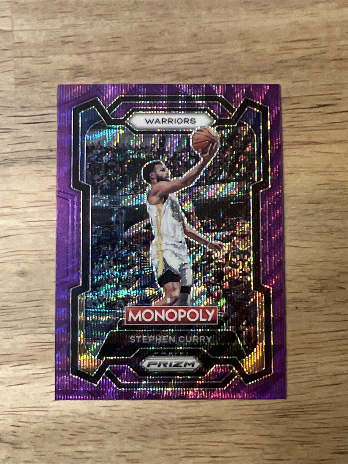 Stephen Curry 2023-24 Panini Prizm Monopoly #28 Purple Wave Prizm Warriors