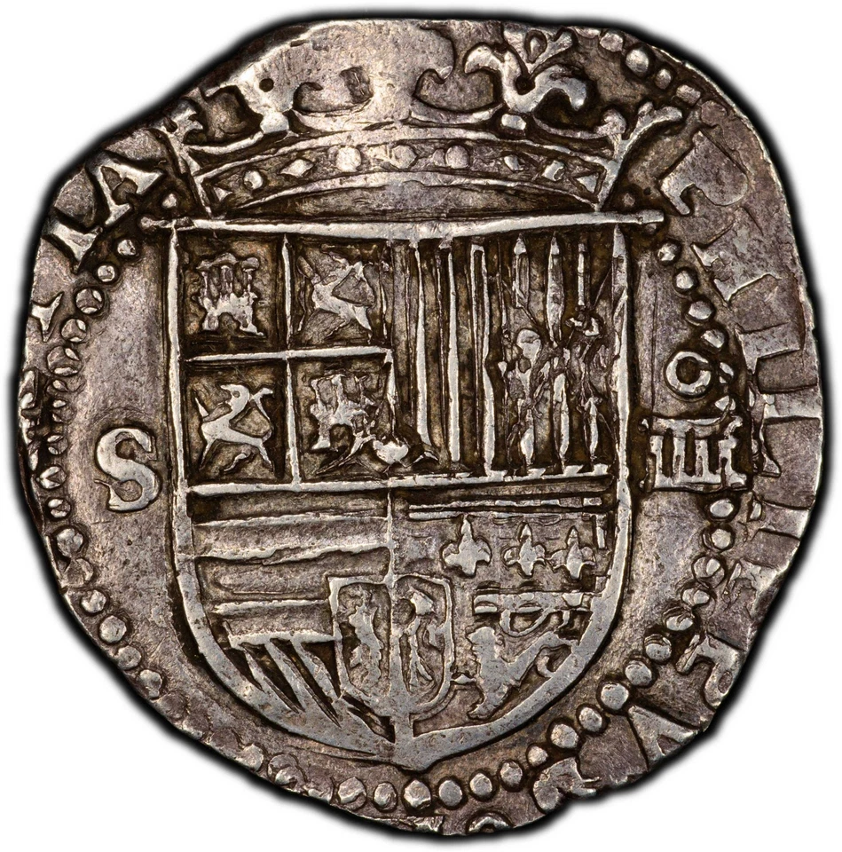 SPAIN Philip II(1556-1588) SD Silver 4 Reales Seville PCGS AU55 TOP GRADED C-573 - Image 4 of 4