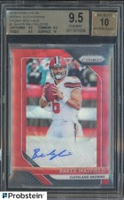 2018 Panini Red Wave Prizm #1 Baker Mayfield RC /199 BGS 9.5 w/ 10 AUTO