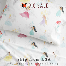 Best Seller Pottery Barn Disney Princess Castles Organic Cotton Sheet Set Twin