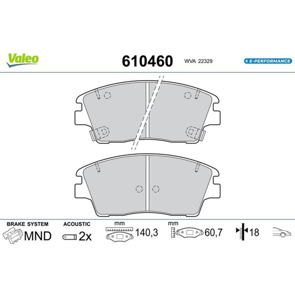 Valeo BremsbelÄGe Satz Vorne Passend FüR Hyundai Ioniq Tucson KIA Niro Sportage-image