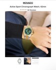 Movado Active Sport 42mm Green Dial Chronograph Quartz Two-Tone Steel Box — photo 8