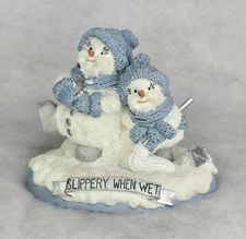 Vintage 2000 Snow Buddies Happy Snowmen Melty Slippery When Wet Encore Group