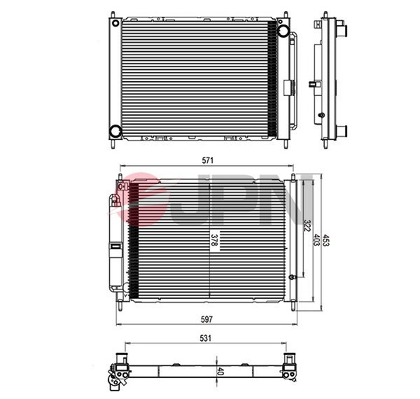 MotorküHler WasserküHler JPN 60C9048-JPN FüR Renault Clio 3 BR0 CR0 KR0 Modus-image
