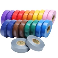 20 Pack Colored Electrical Tape 3/4"x66ft Waterproof UL Listed Vinyl Tape Set 
