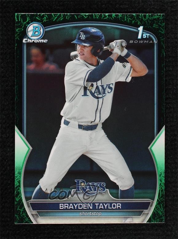 2023 Bowman Draft Chrome Green Grass Refractor 24/99 Brayden Taylor #BDC-60 0p92