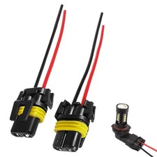 2 PCS 9005 9006 9012 9145 Female Adapter Wiring Harness Sockets, 900-Series