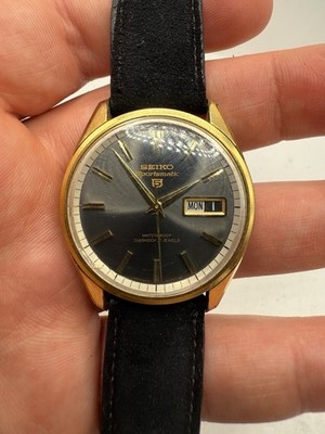 VINTAGE SEIKO SPORTSMATIC 5 WATCH 6619-8060 AUTOMATIC DAY DATE MENS VIETNAM ERA