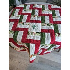 Handmade Machine Stitched Lap Patchwork Quilt Bible Scriptures 39x54