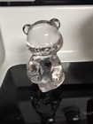 Vintage Fenton Glass Birthstone Bear February Amethyst Purple Heart Paperweight — photo 1