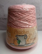 Peaches  Cream Yarn Cone 100 Cotton Yarn Baby Pink 1lb One Pound 4-ply NEW