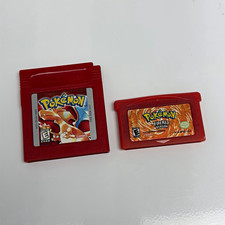 Nintendo Pokémon Lot: FireRed Version (GBA) & Red Version (Game Boy)
