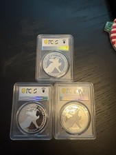 2023-S American Silver Eagle proof coins 1 OZ, certified by PCGS Set of 3
