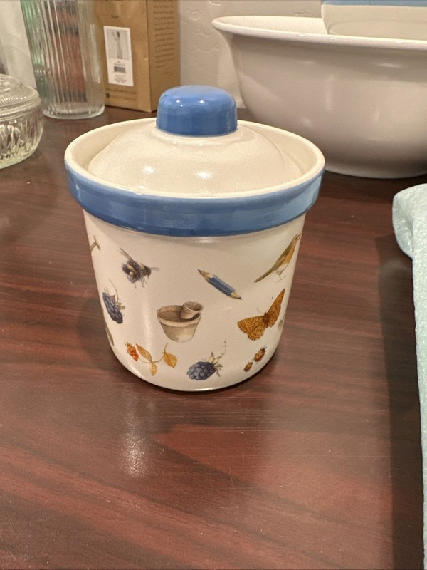 1999 Marjolein Bastin Hallmark Natures Sketchbook Small  Sugar Canister w/Lid