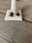 Vintage Monet Drop Earrings - Gold Tone - Estate Costume Jewelry- Faux Tort