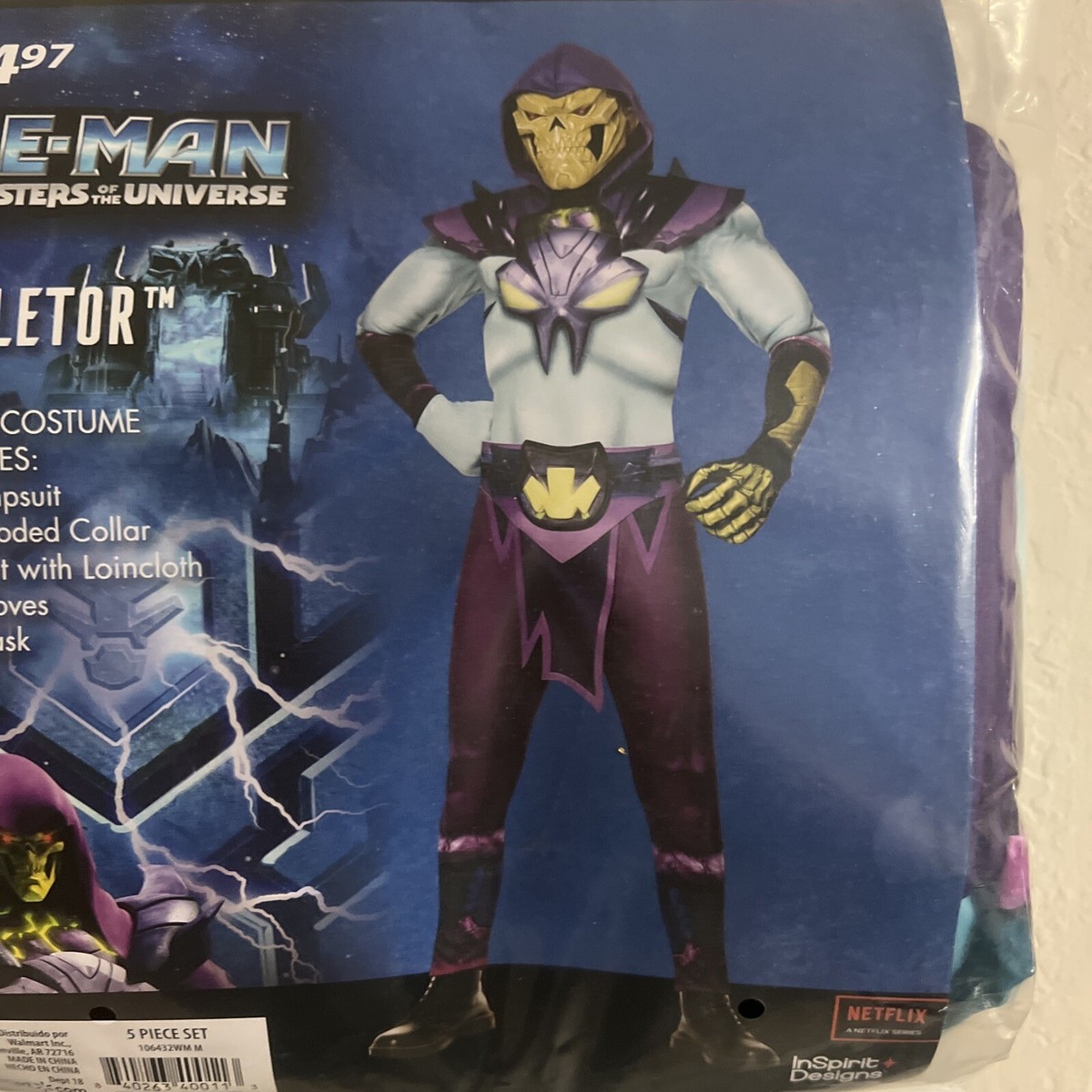 Rubie's He-Man Skeletor Child Costume – Jumpsuit With Hooded Mask, Sizes 3-4 Years, Officially Licensed