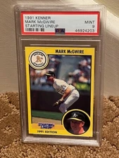 1991 Kenner - Mark Mcgwire Starting Line Up - PSA 9 Mint POP 1 None Higher