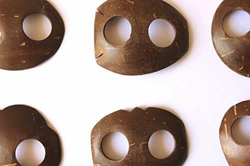Sarong PareoTie Premium Quality Coconut Shell Buckle Clip Set of 50 Pieces Brown - Picture 2 of 7
