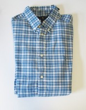 Ralph Lauren Big Boys Plaid Long Sleeve Sport Shirt Blue/White Sz S 8 - NWT