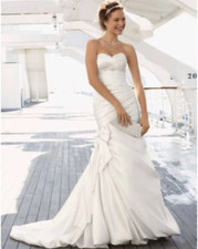 Davids Bridal Wedding Dress- Cream, Mermaid, size 6