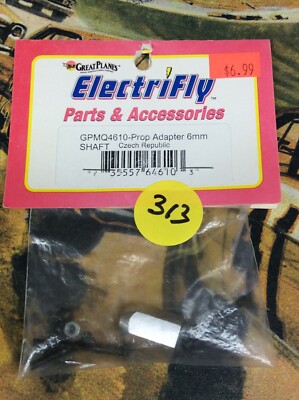 Electrifly GPMQ4610: 10 Prop Adapter 6mm Shaft {Grech Republic} NewInPack USA
