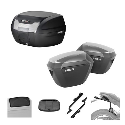 Set SHAD Bauletto SH40K Und Koffer SH23A für BMW 310 R G 2017-2024