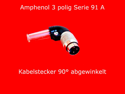 Amphenol 3 pol Kleinrund Steckverbinder Schraubverriegelung Elektronik & Messtec
