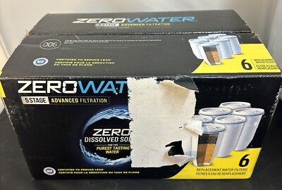 ZeroWater 浄水器カートリッジ NSF認証 99.6%除去 6個セット Zero Water Filters 6 Pack BPA Free Filters for Zero Water