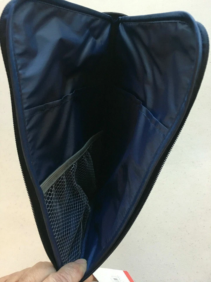 Keep It Together - 3 Pocket Canvas Tablet Organizer w/Zipper - Beige - Image 4 of 4