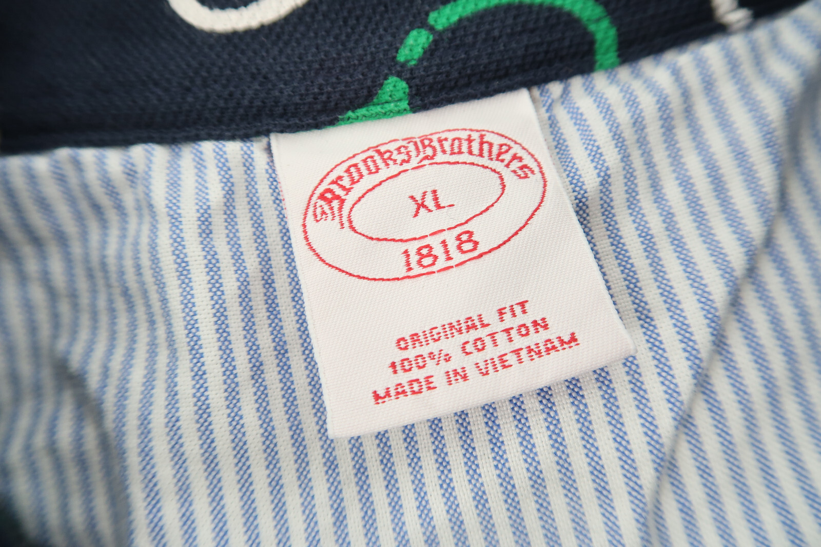 Brooks Brothers Polo Shirt Mens XL Navy Tennis Racket All Over Print Preppy thumbnail 4