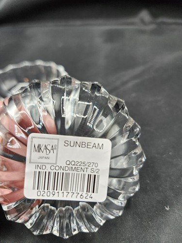 Mikasa Crystal Sunbeam Condiment Small Bowls Set/2 ~ Beautiful! - Picture 4 of 6