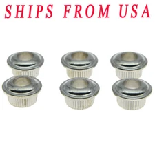 KAISH Metal Guitar Conversion Bushings Ferrules Chrome fit Vintage Tuning Keys