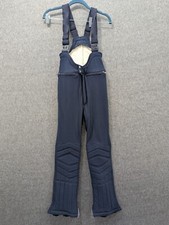 Vintage Teen Blue Ski Snowboard Sportswear Pants Bib Made Italy