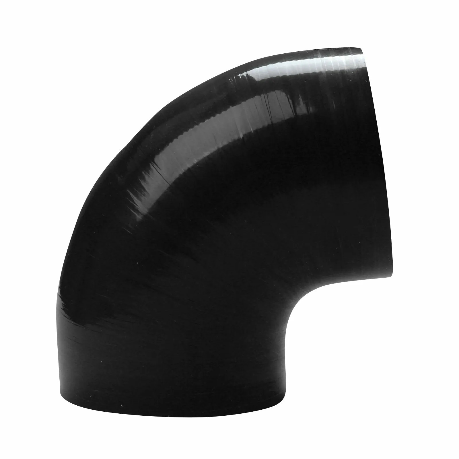 4" 90 DEGREE ELBOW TURBO/INTAKE PIPING SILICONE COUPLER BLACK HOSE 102MM+T-CLAMP