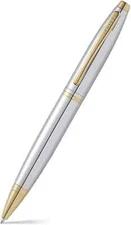 Cross Calais Ballpoint Pen Chrome and Gold Trim