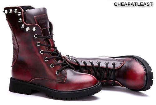 Rangers Boots Chaussures Montantes Style Dr Martens - Cuir & Clous - boutiques Homme Femme