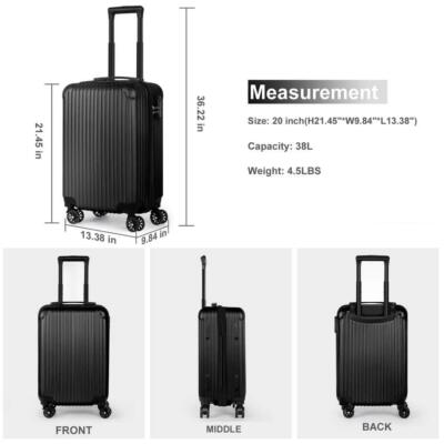 HIKOLAYAE Carry On Luggage 20 Inch Hardside Spinner Suitcase with