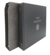 RACCOGLITORE per CARD TOP BINDER Copertina color simil carbonio + Custodia nera