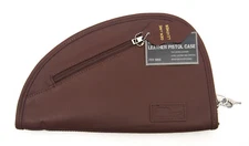Leather Gun Rug Pistol Soft Case Handgun Storage Black or Brown NEW SMALL